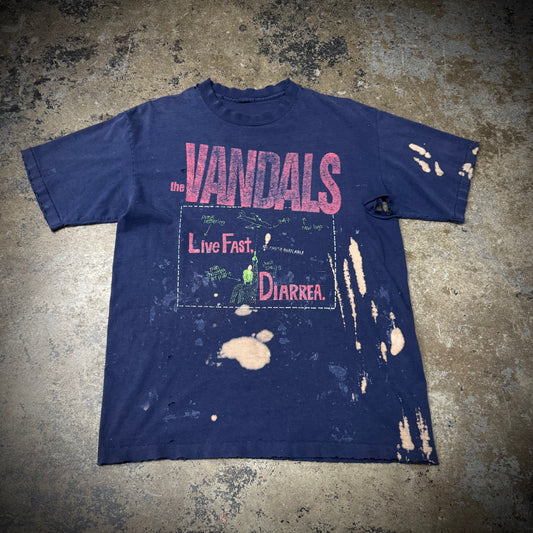 Vintage 90s The Vandals Live Fast Diarrea Nitro Records Distressed Punk Band Tee