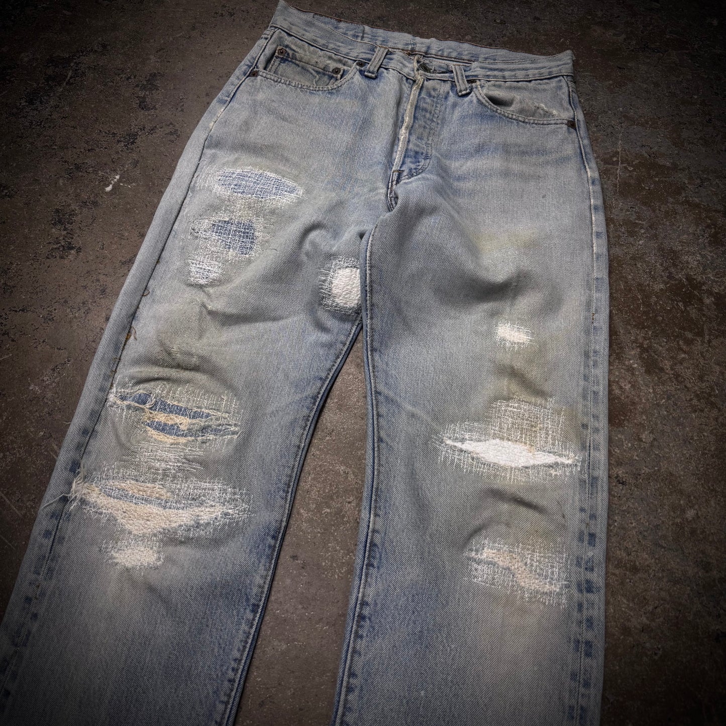 Vintage Levi’s 501 Selvedge Repaired Jeans 31x30