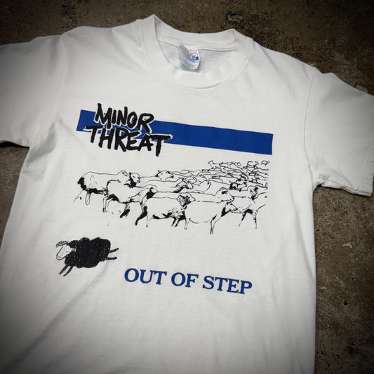 Vintage 90s Minor Threat Out of Step Black Sheep Punk Band Tee