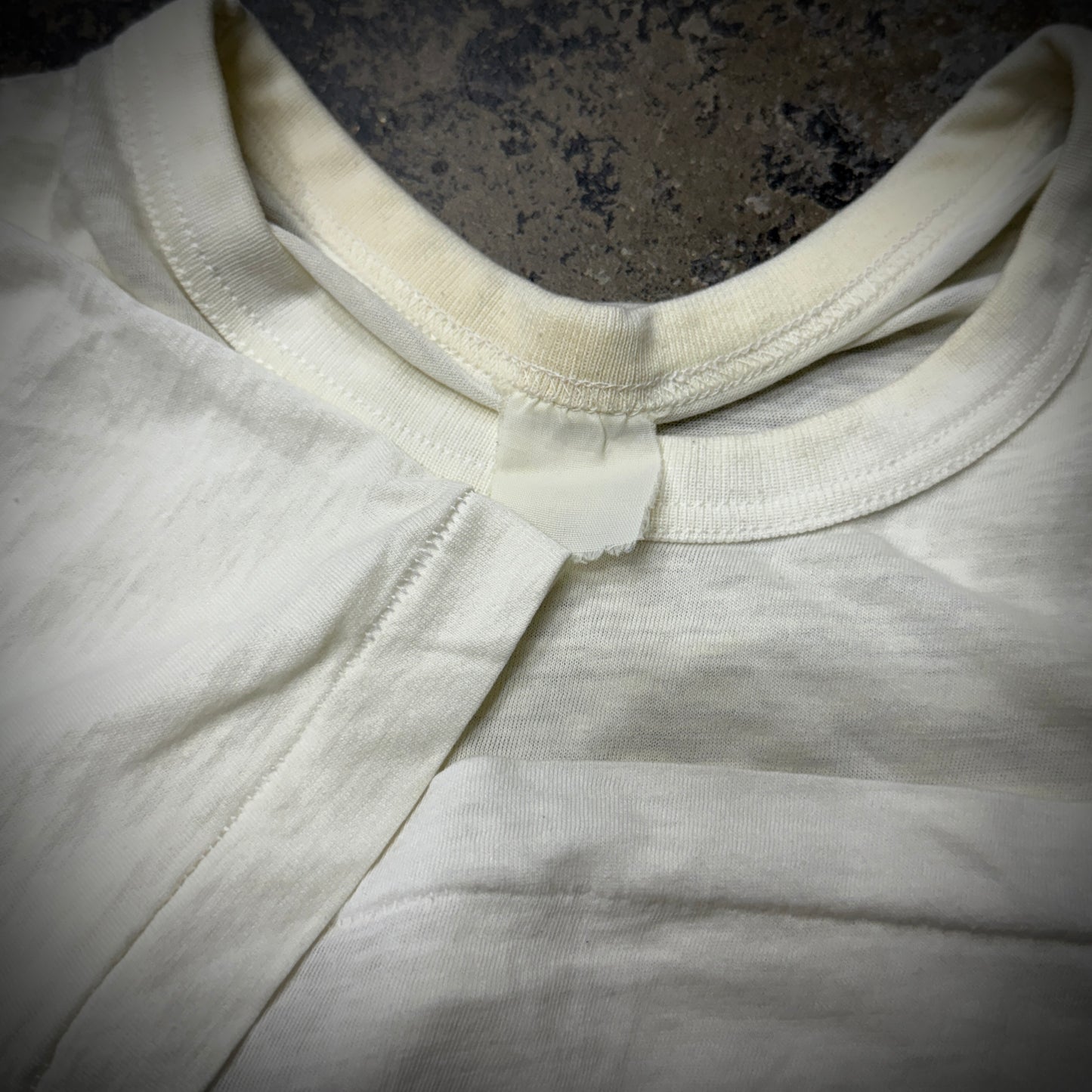 Vintage 70s/80s Paper Thin Repaired White Blank T-Shirt