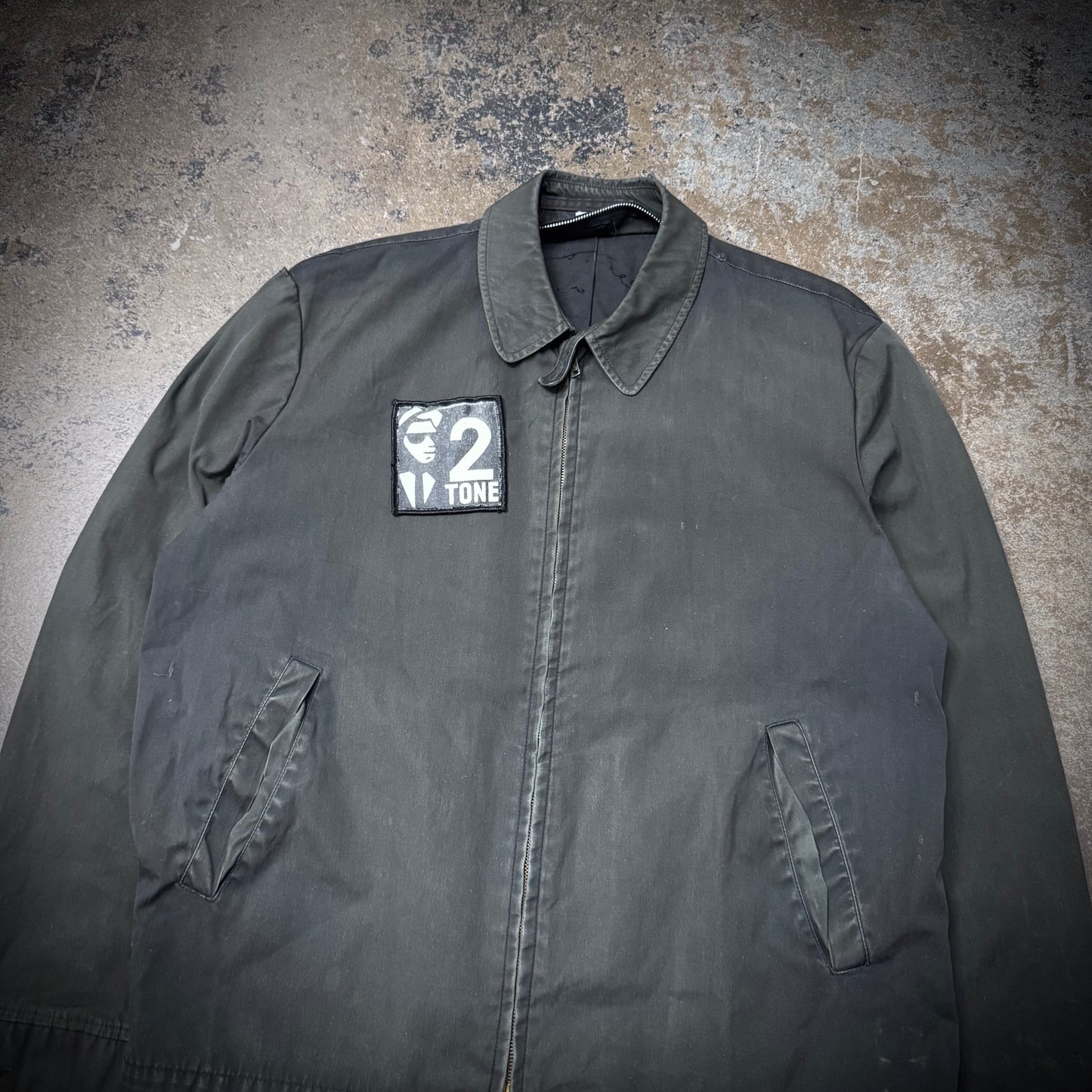 Vintage 70s US Military Jacket with Punk and Ska Band Patches