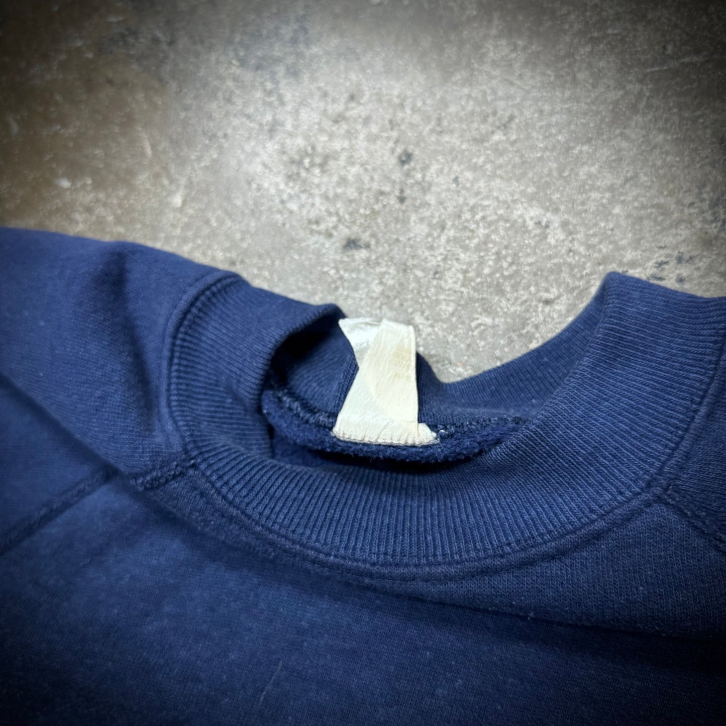 Vintage 70s/80s Faded Navy Blank Raglan Sweatshirt