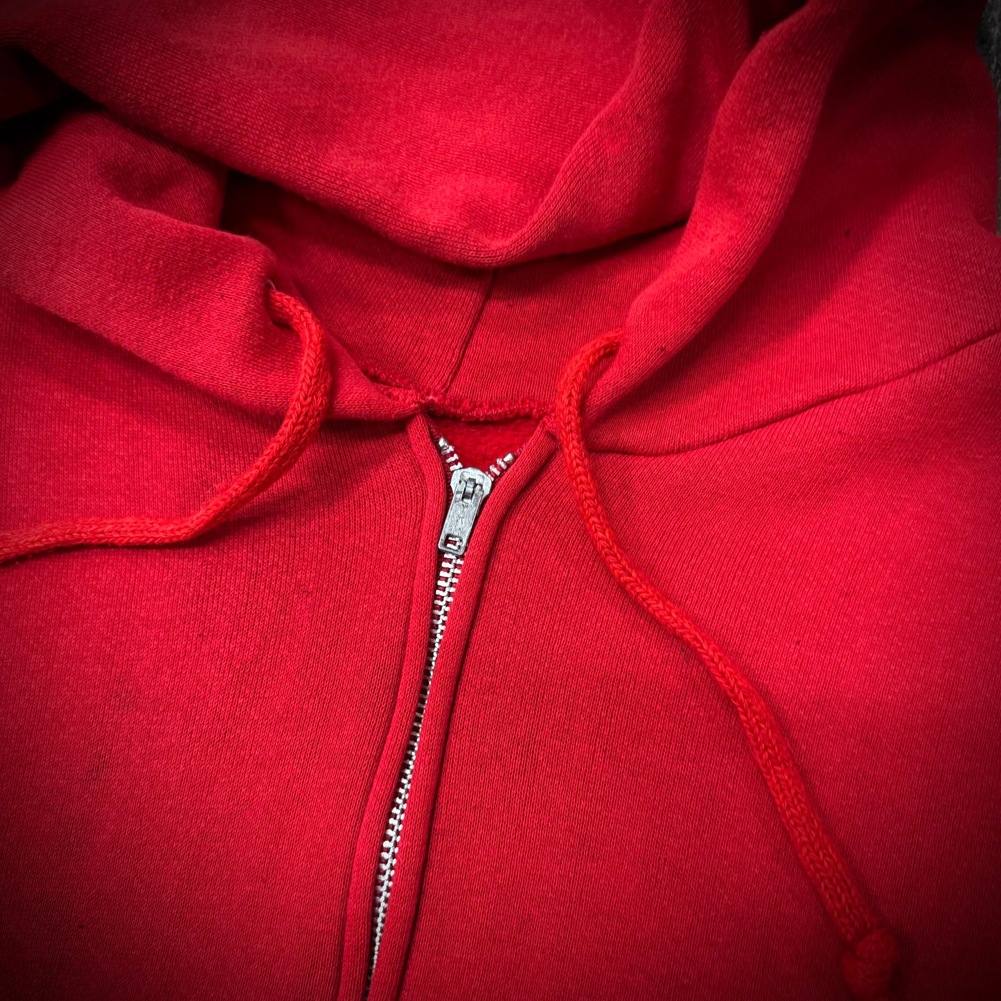 Vintage 70s Red Zip Up Hoodie