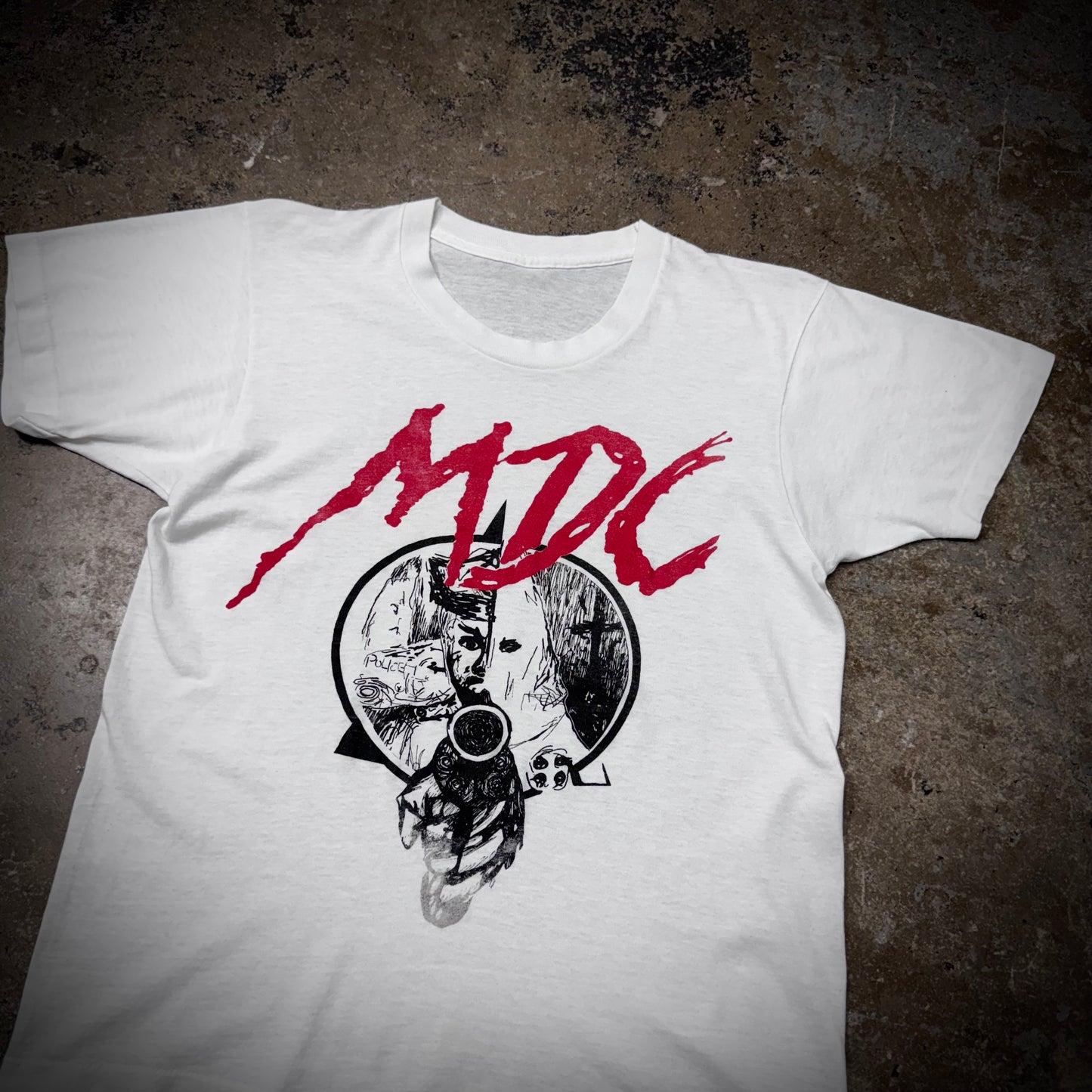 Vintage MDC Millions of Dead Cops KKK Cop Punk Band Tee
