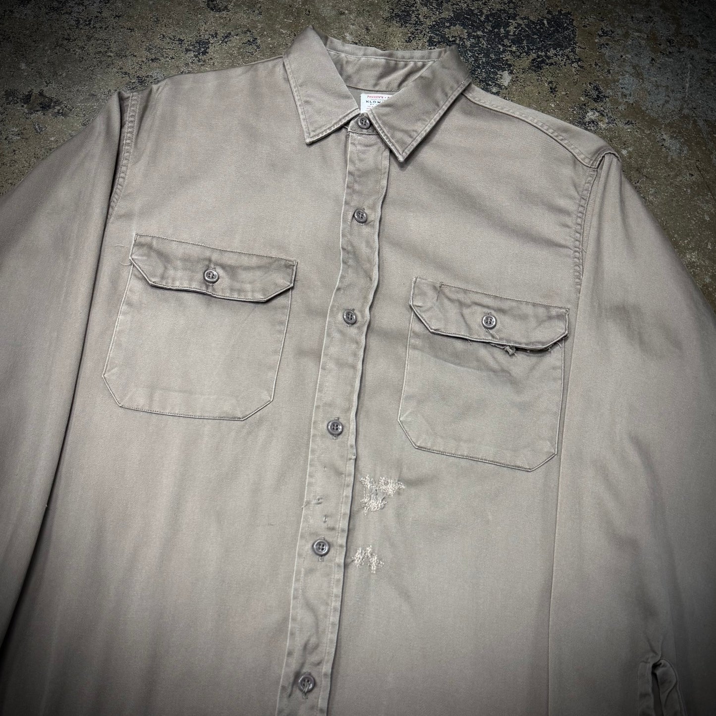 True Vintage 50s Penneys Big Mac Sateen/Moleskin Repaired Work Shirt