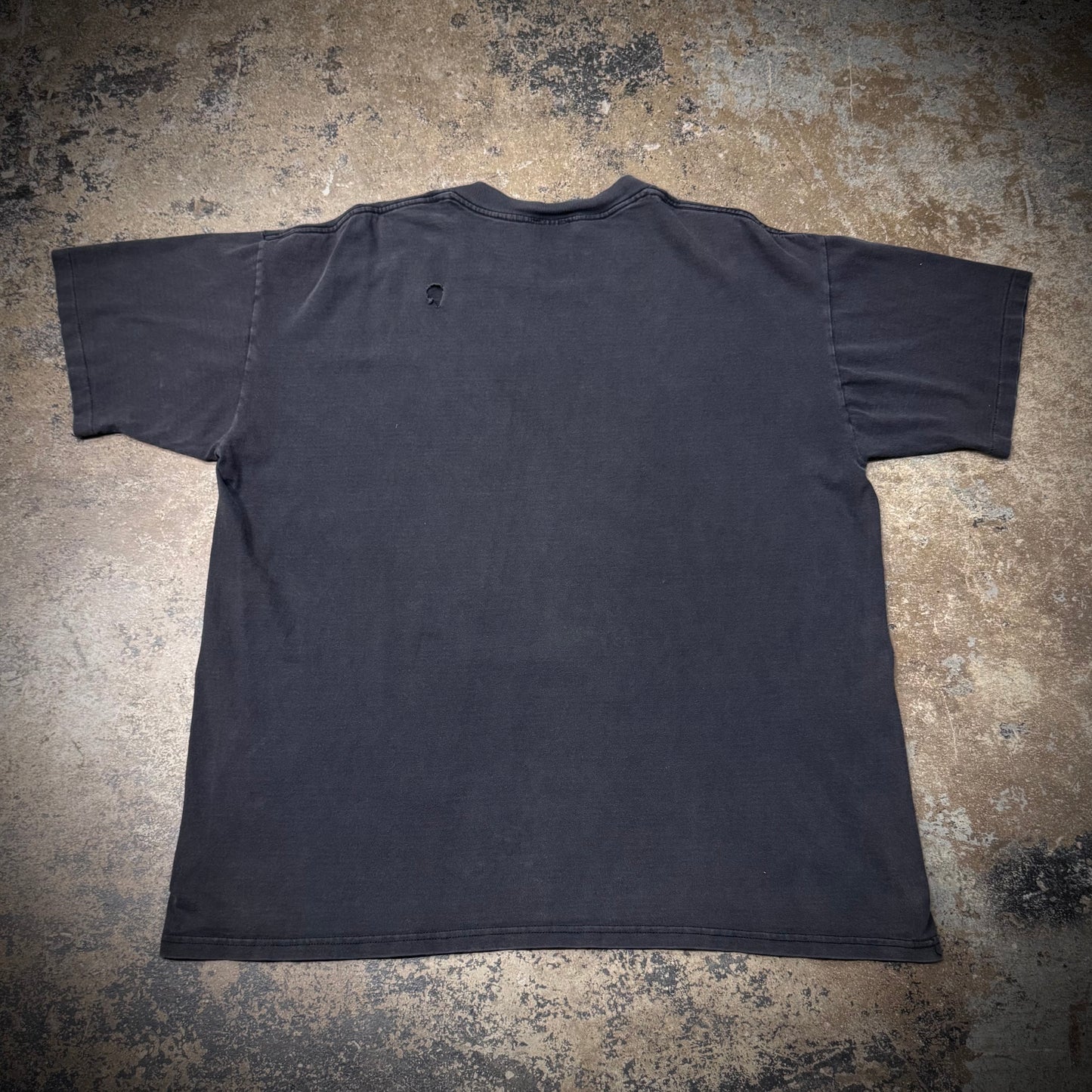 Vintage 90s Faded Black Distressed Harley Davidson Chrome Wings T-Shirt