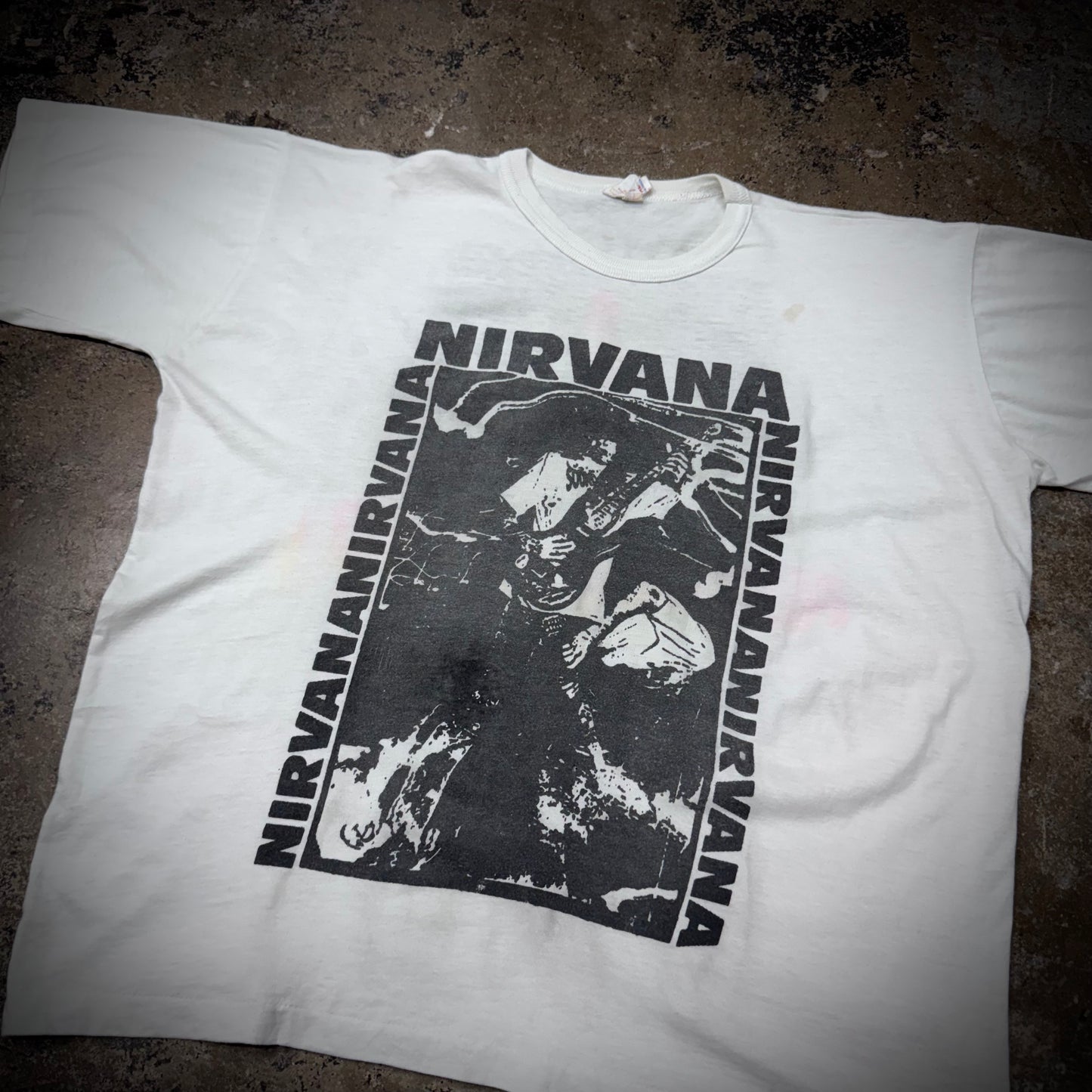 Vintage 90s Nirvana Nevermind Parking Lot Band Tee