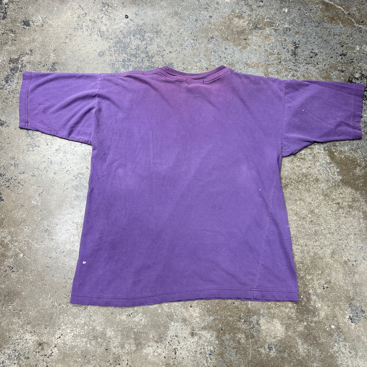 Vintage Faded Purple Blank Cotton Pocket Tee