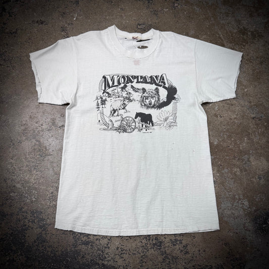 Vintage 90s Thrashed Montana Nature T-Shirt