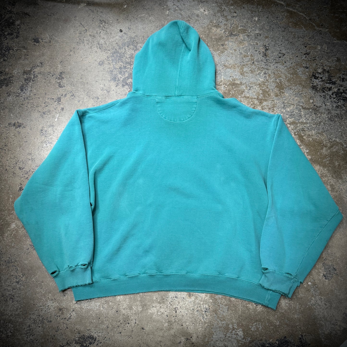 Vintage 90s Eddie Bauer Faded Blue Distressed Cotton Blank Hoodie