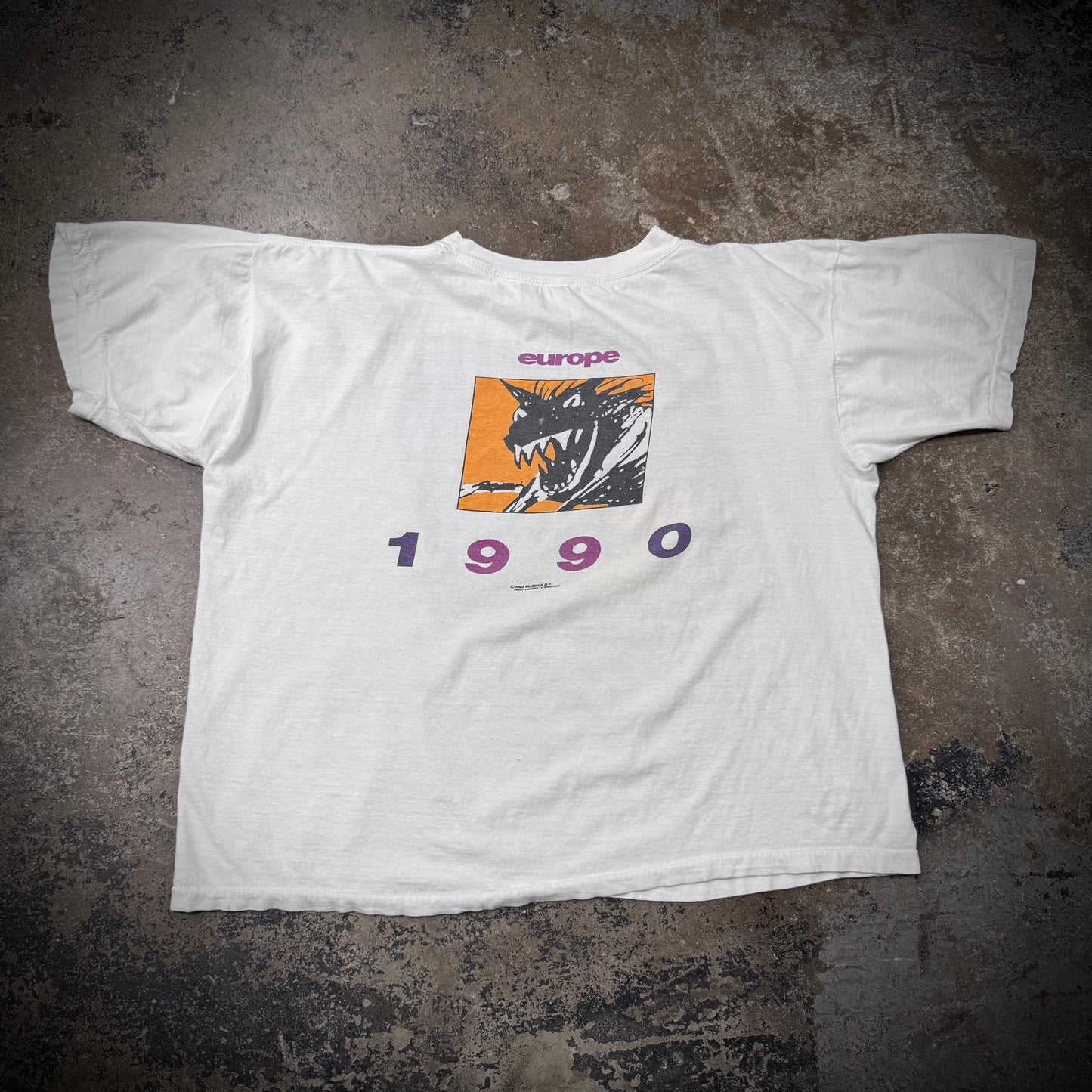 Vintage 1990 The Rolling Stones Europe Pop Art Style Distressed Band Tee