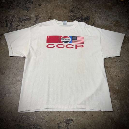 Vintage 90s CCCP Soviet Union USSR Pepsi Cola Promo T-Shirt