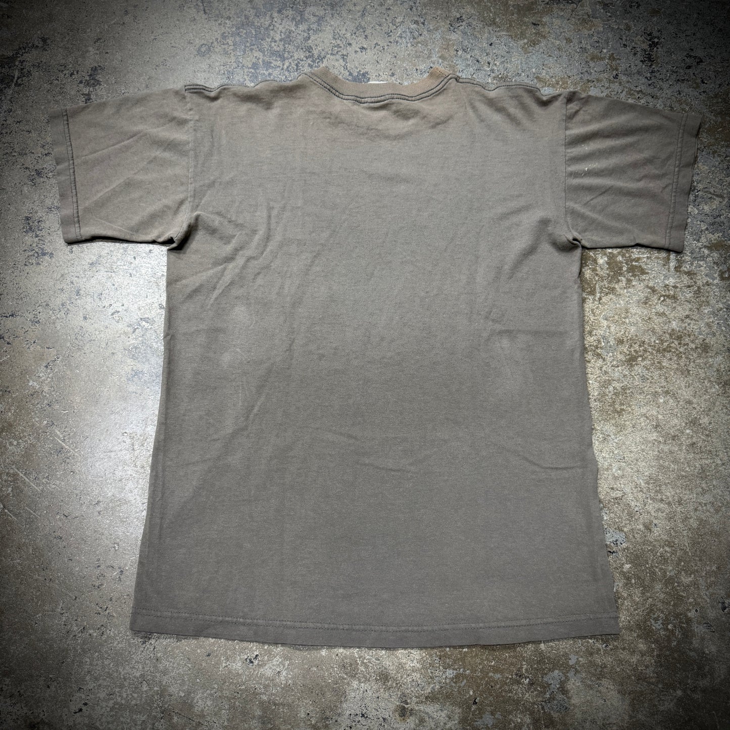 Vintage 90s Distressed & Faded Brown Paint Stain Blank Tee