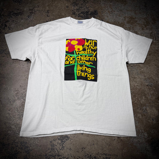 Vintage 90s War Is Not Healthy Art T-Shirt