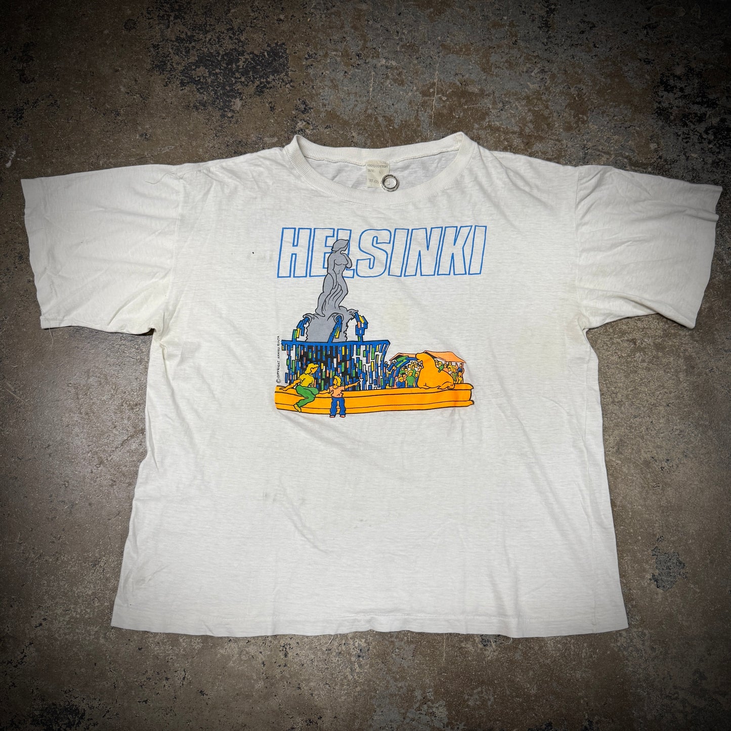 Vintage Helsinki Finland Paper Thin Tee