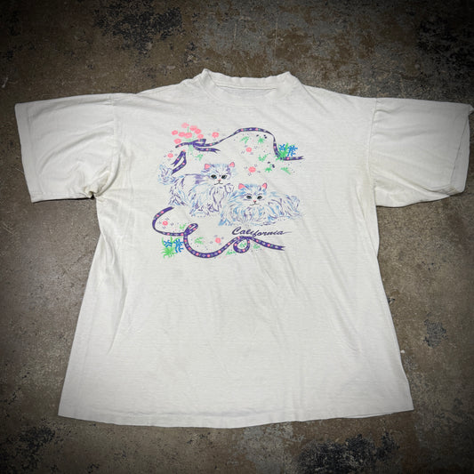 Vintage 90s California Cat Boxy T-Shirt
