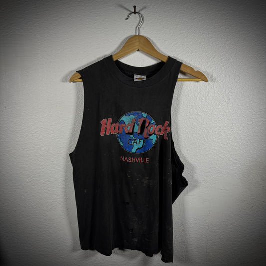 Vintage Thrashed Hard Rock Cafe Cut off Tee