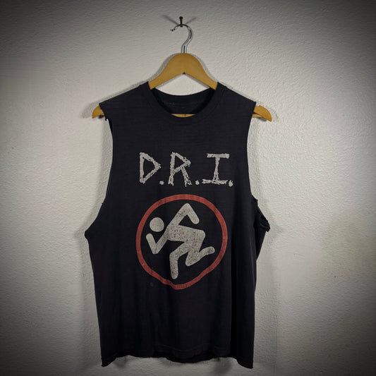 Vintage DRI Dirty Rotten Imbeciles Cut Off Distressed Band Tee