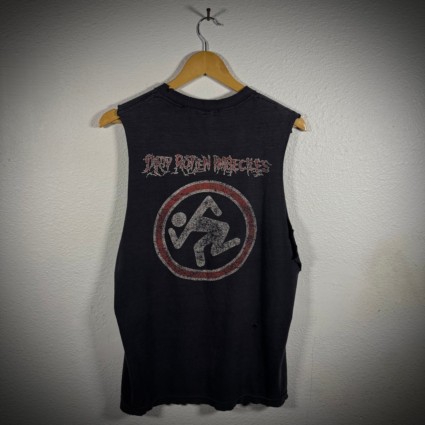 Vintage DRI Dirty Rotten Imbeciles Cut Off Distressed Band Tee