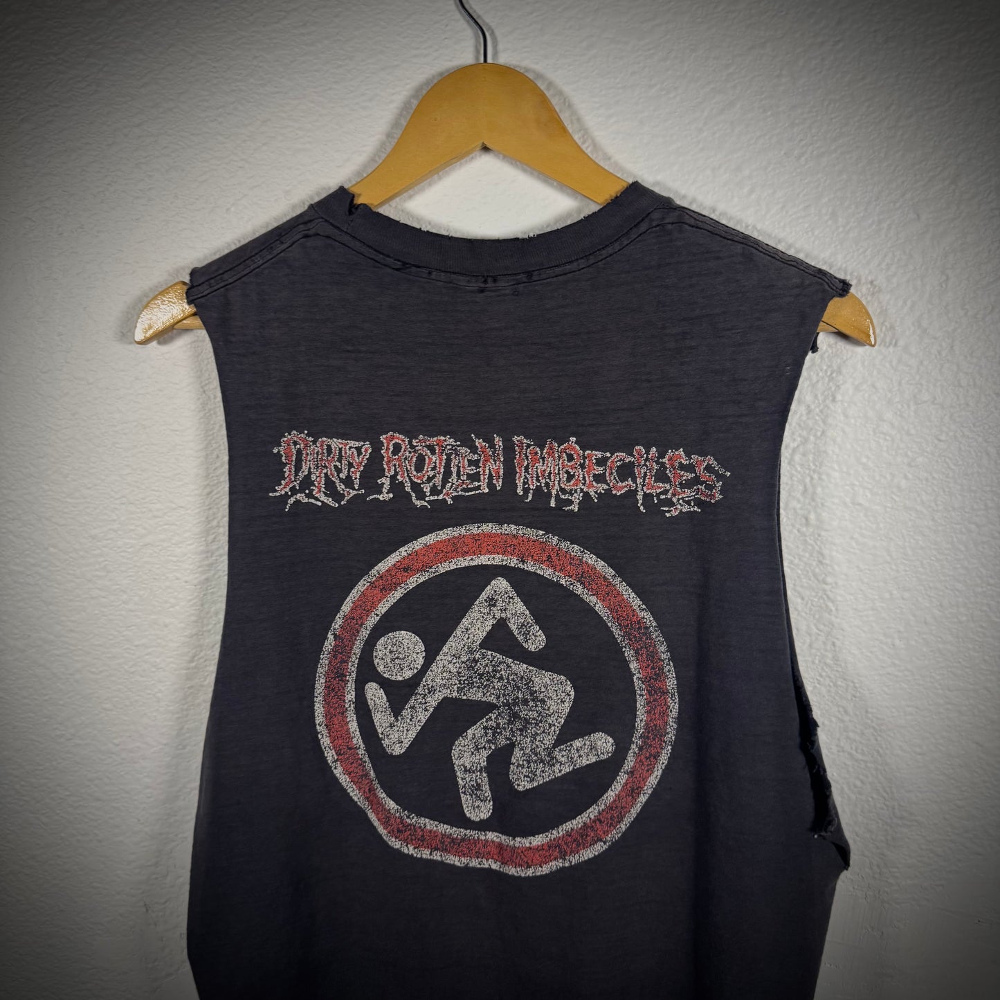 Vintage DRI Dirty Rotten Imbeciles Cut Off Distressed Band Tee
