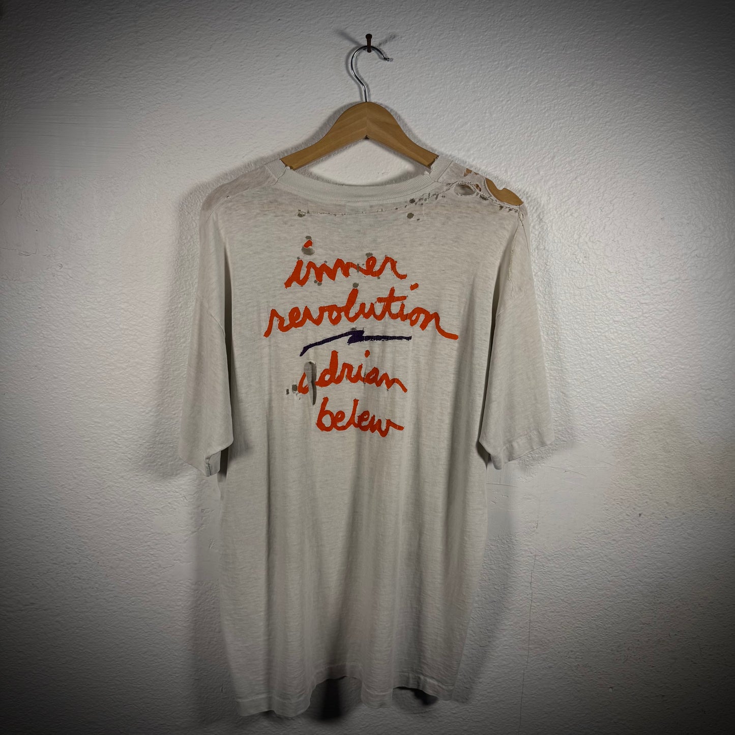 Vintage Adrian Belew Inner Revolution Thrashed Band Tee