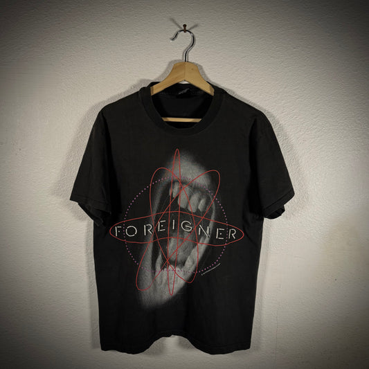 Vintage Foreigner 1993 World Tour Faded Black Band Tee