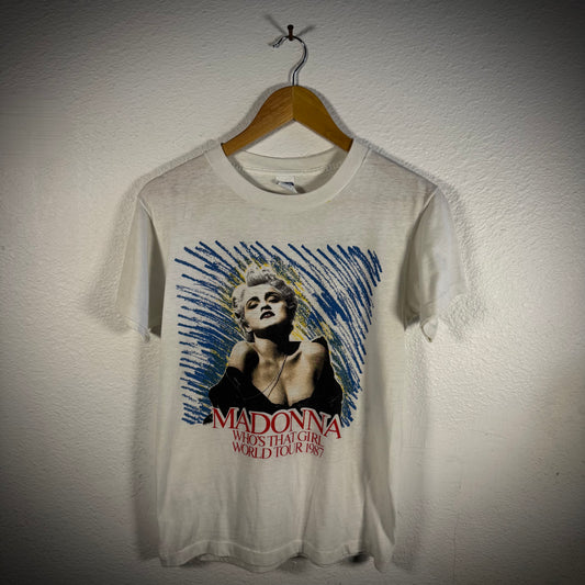 Vintage 80s Madonna Who'sThat Girl Band Tee