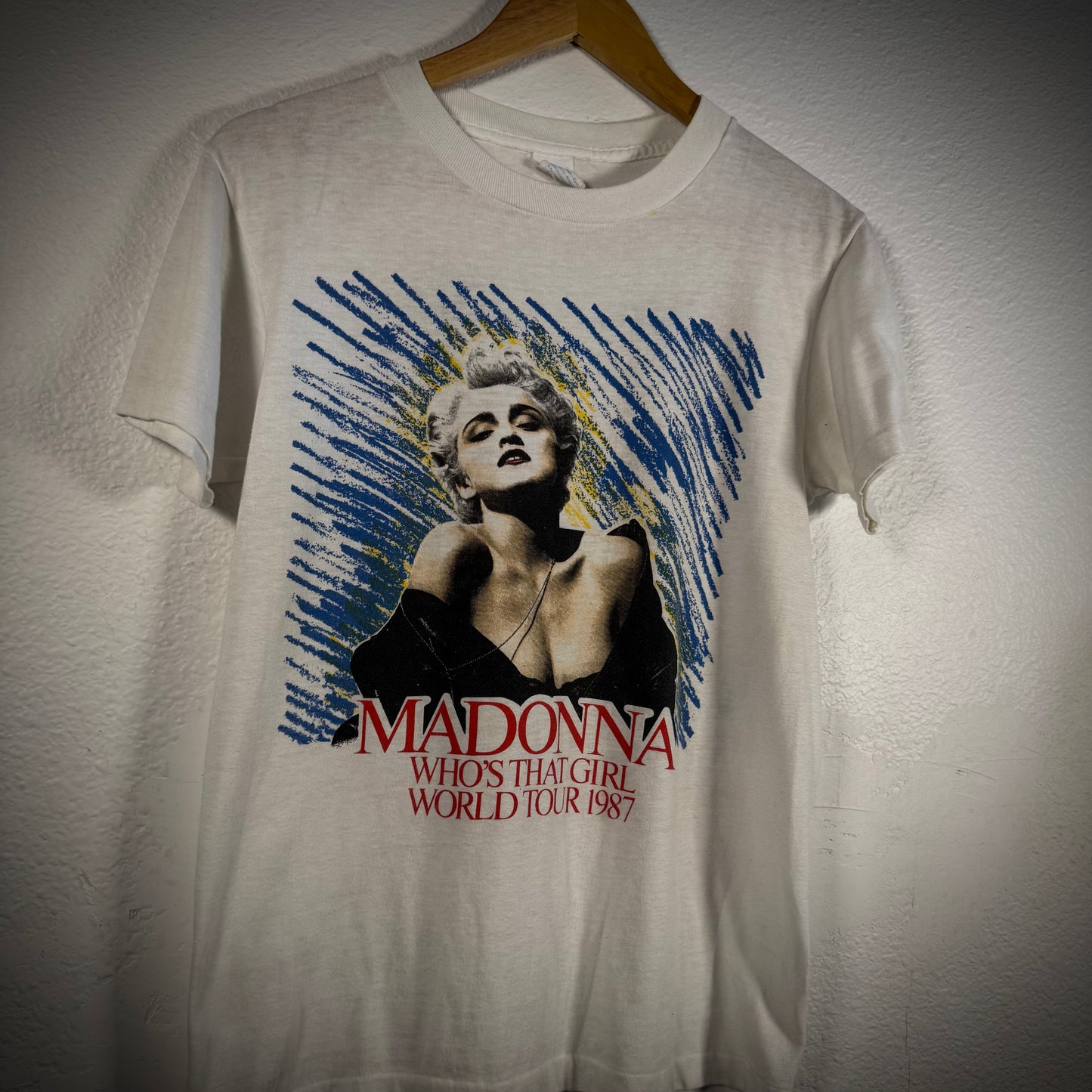 Vintage 80s Madonna Who'sThat Girl Band Tee
