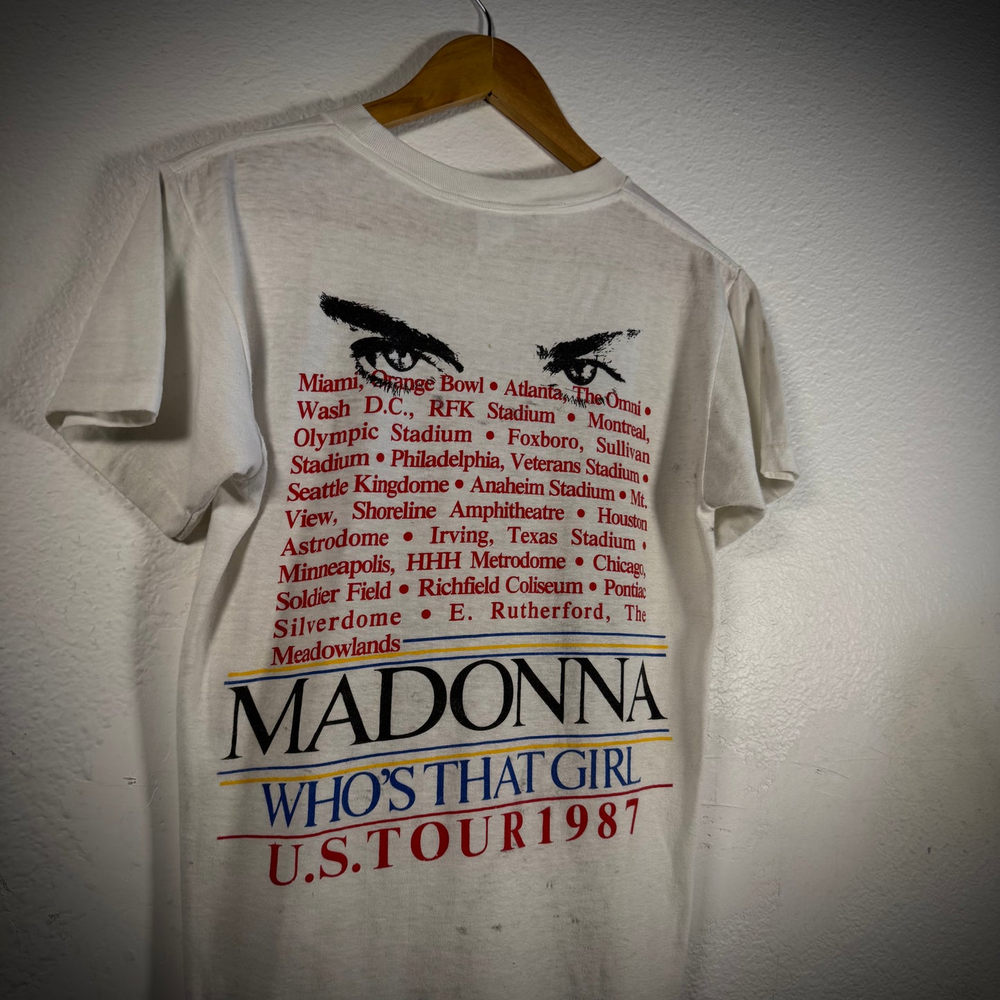 Vintage 80s Madonna Who'sThat Girl Band Tee