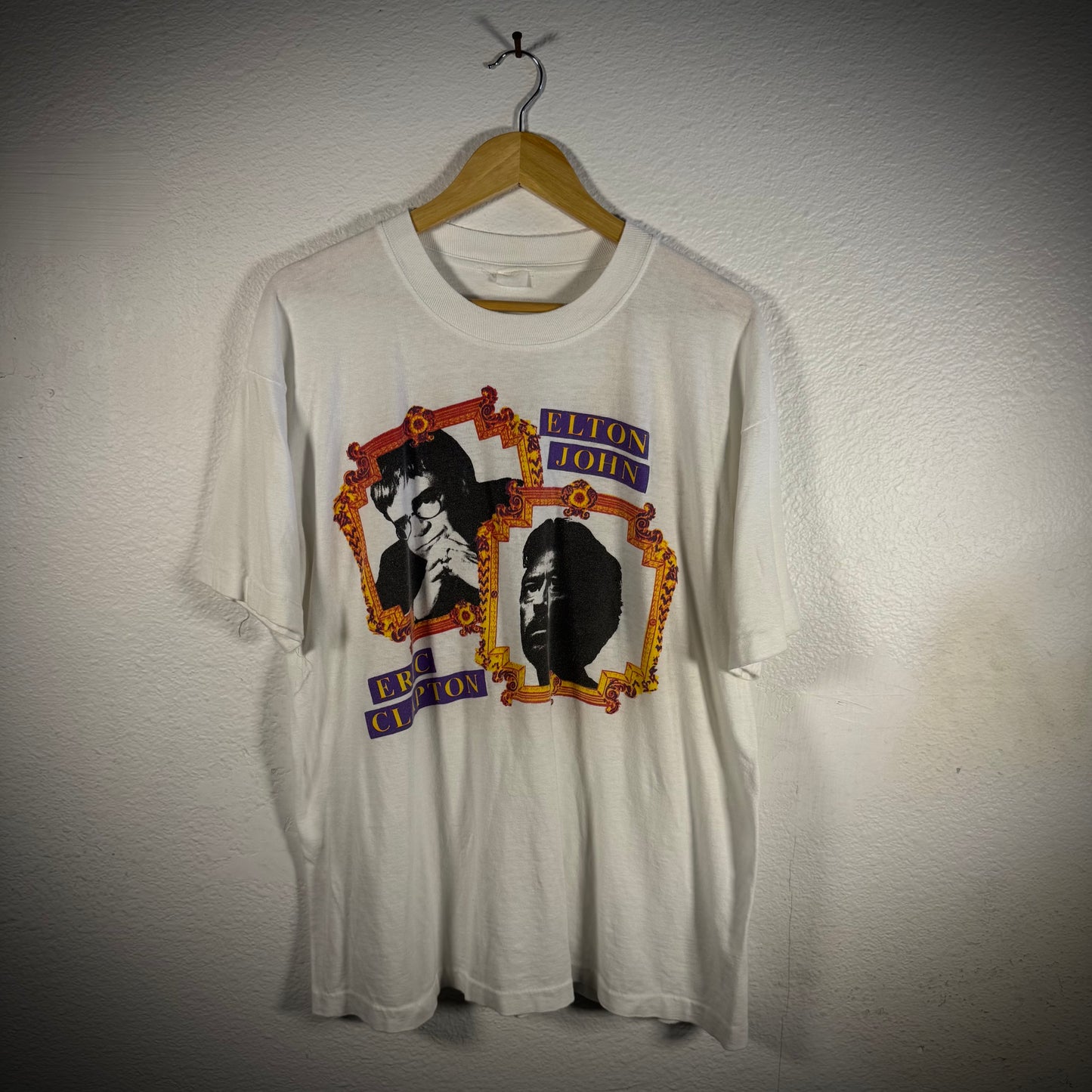 Vintage Elton John Eric Clapton Versace Designed Band Tee