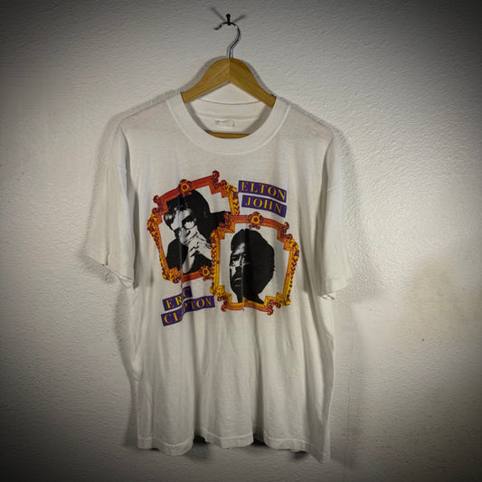Vintage Elton John Eric Clapton Versace Designed Band Tee