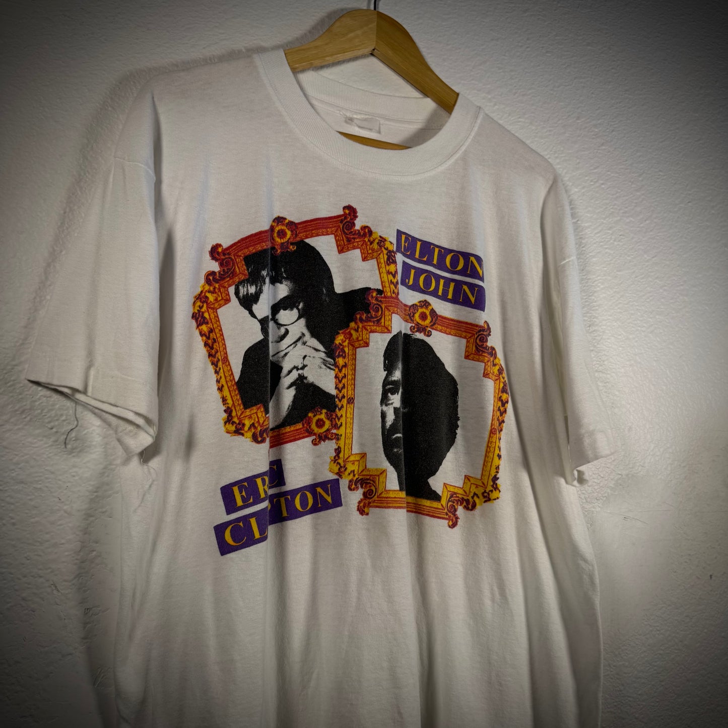 Vintage Elton John Eric Clapton Versace Designed Band Tee