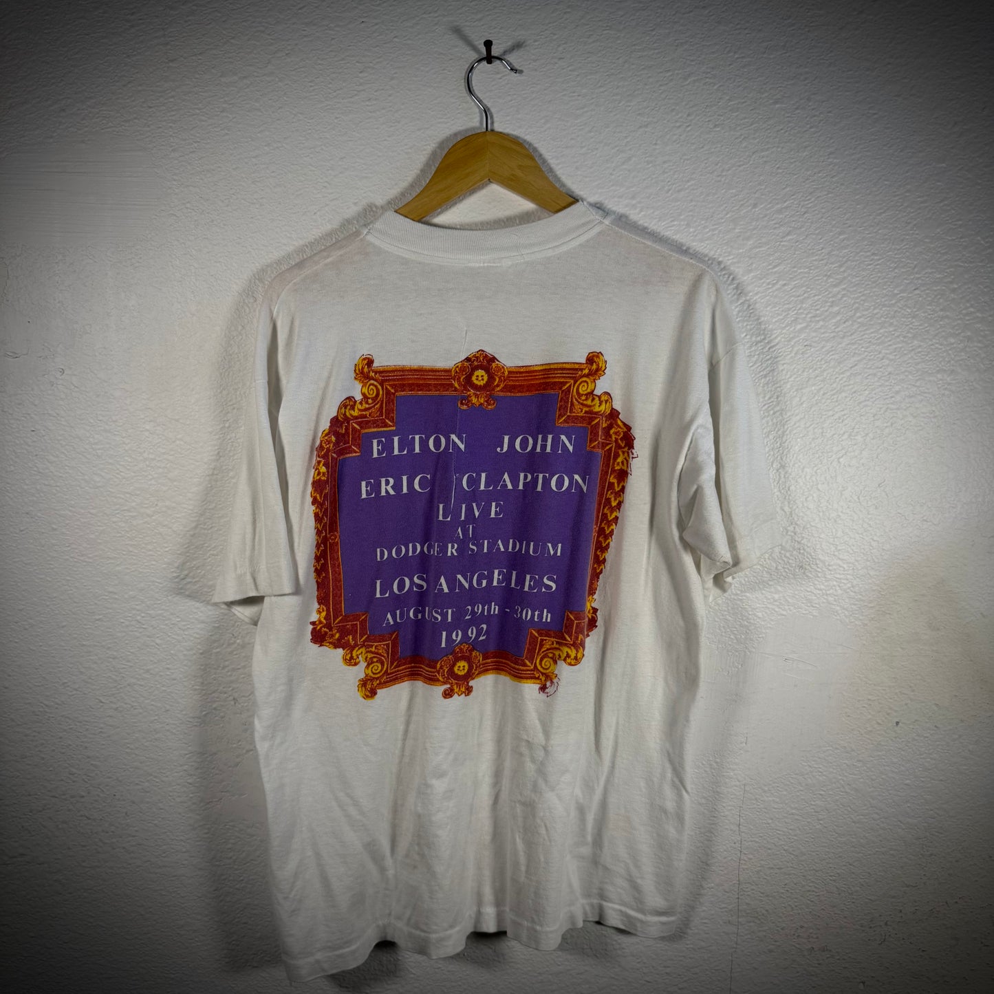 Vintage Elton John Eric Clapton Versace Designed Band Tee