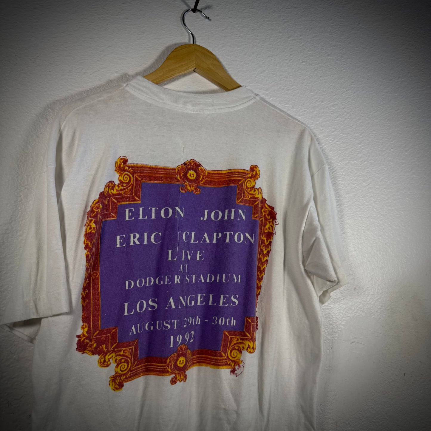 Vintage Elton John Eric Clapton Versace Designed Band Tee