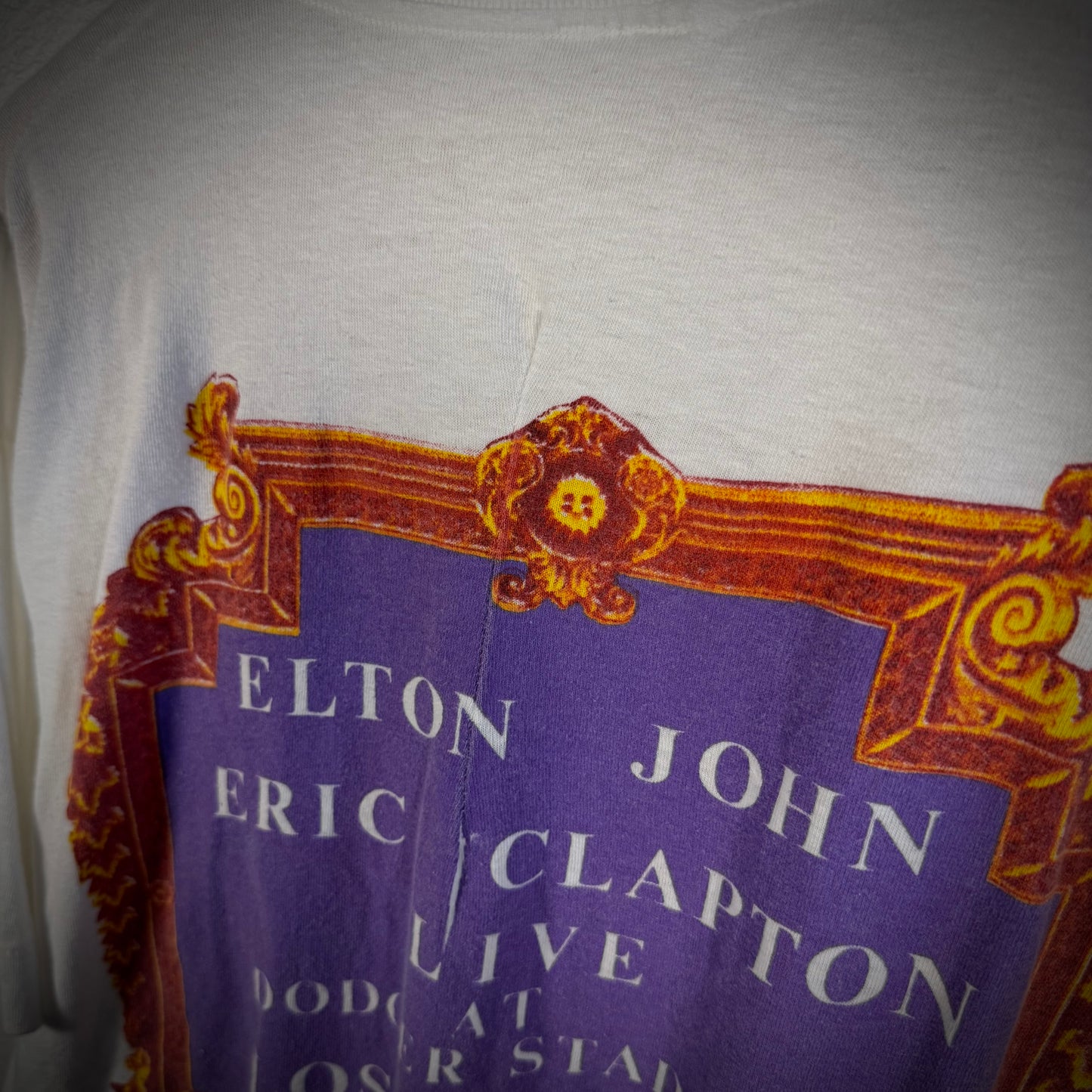 Vintage Elton John Eric Clapton Versace Designed Band Tee