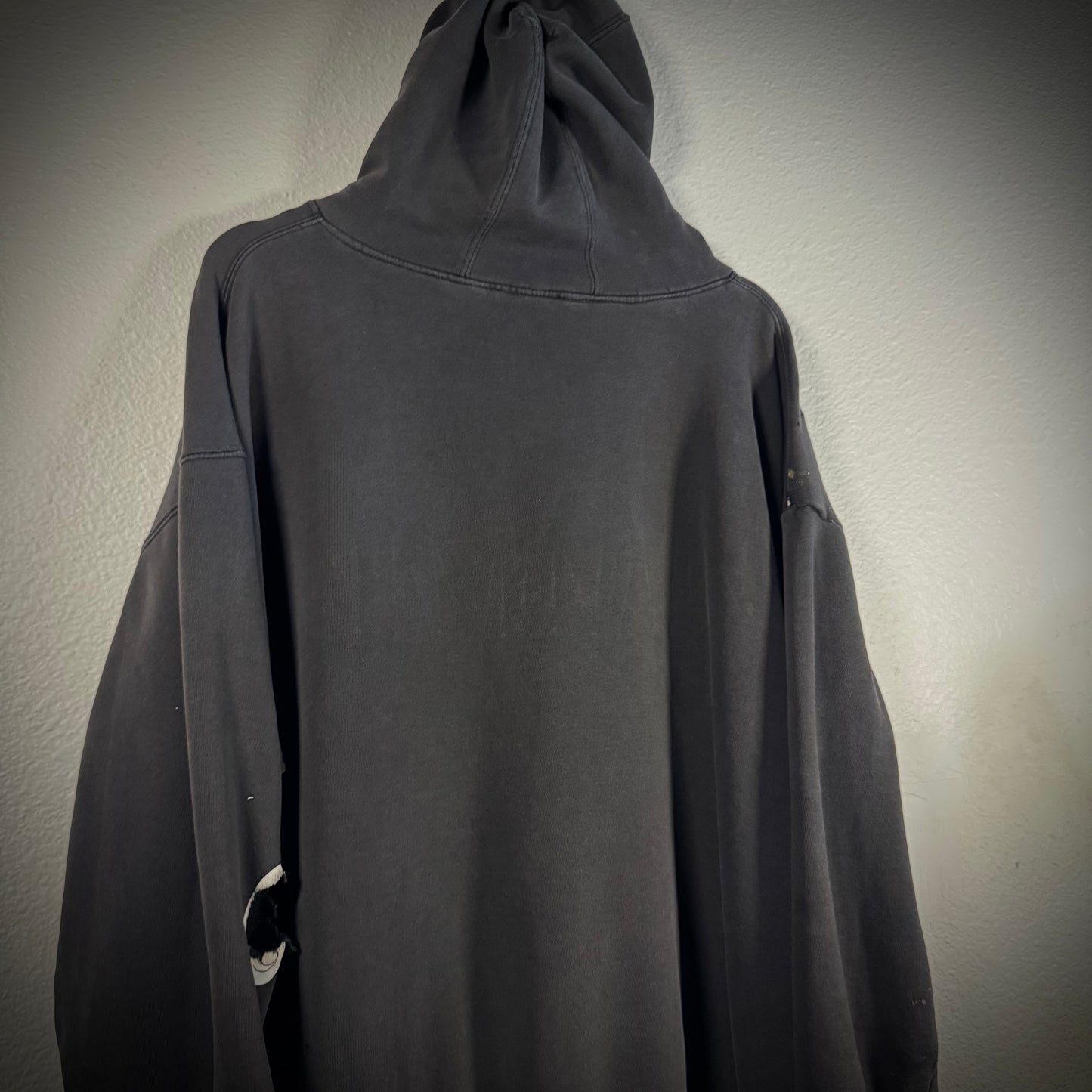 Vintage Iron Maiden Thrashed Band Tee Style Zip Up Hoodie