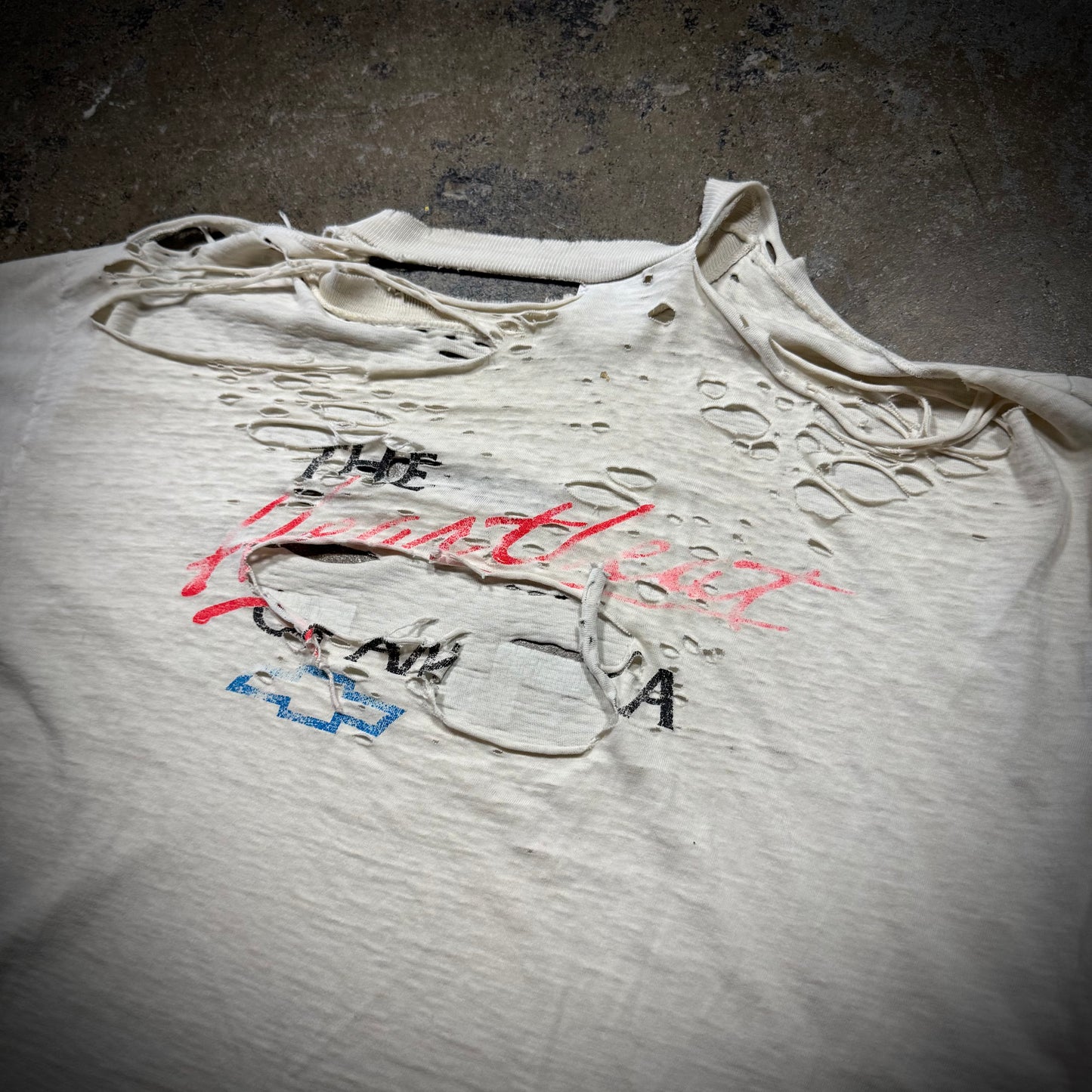 Vintage Chevy Logo Cropped Thrashed T-Shirt