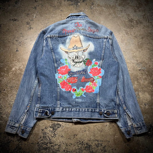 Vintage 80s Grateful Dead Hand Painted Denim Jacket