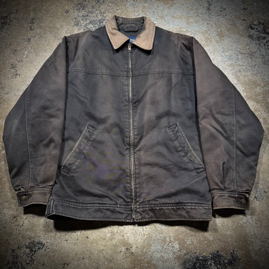 Vintage 90s Faded Black Detroit Workwear Jacket