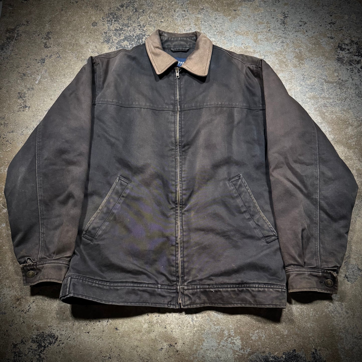 Vintage 90s Faded Black Detroit Workwear Jacket
