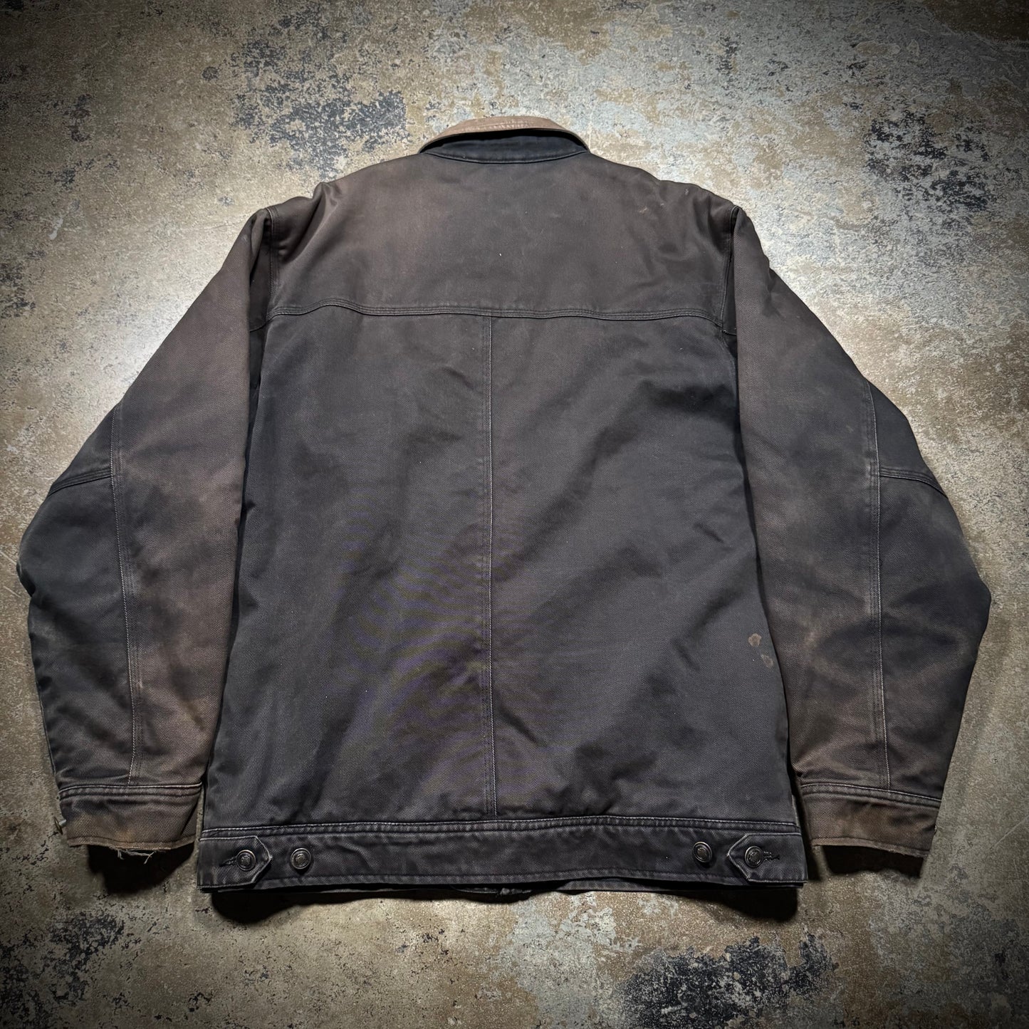Vintage 90s Faded Black Detroit Workwear Jacket