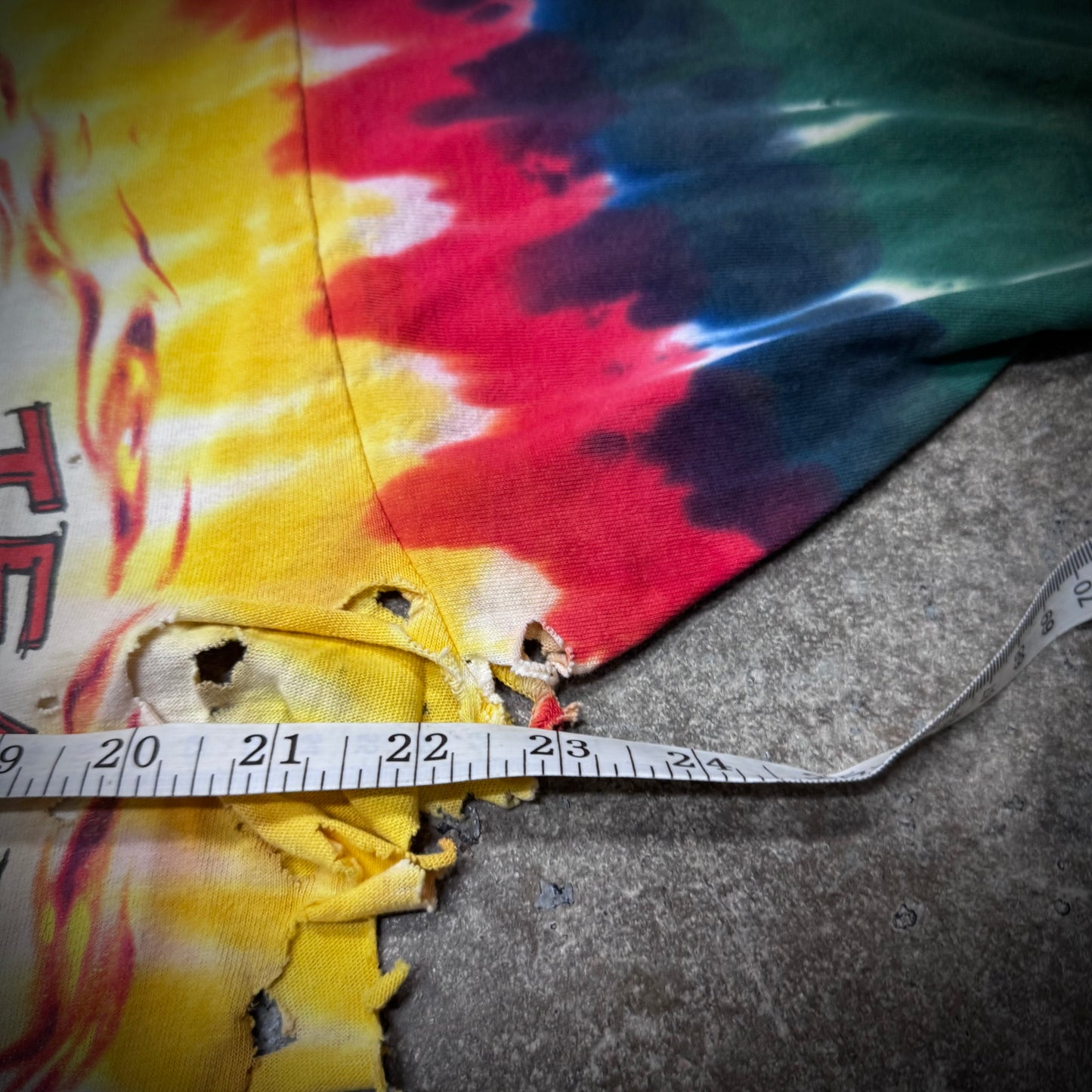 Vintage 90s Thrashed Grateful Dead Lithuania Tie Dye Tee