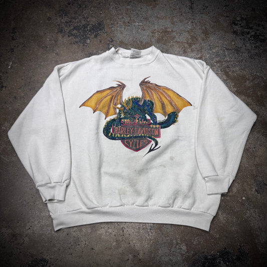 Vintage 90s Hand Drawn Harley Davidson Sweatshirt