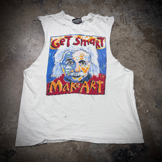 Vintage 90s Albert Einstein Art Sleeveless Tee