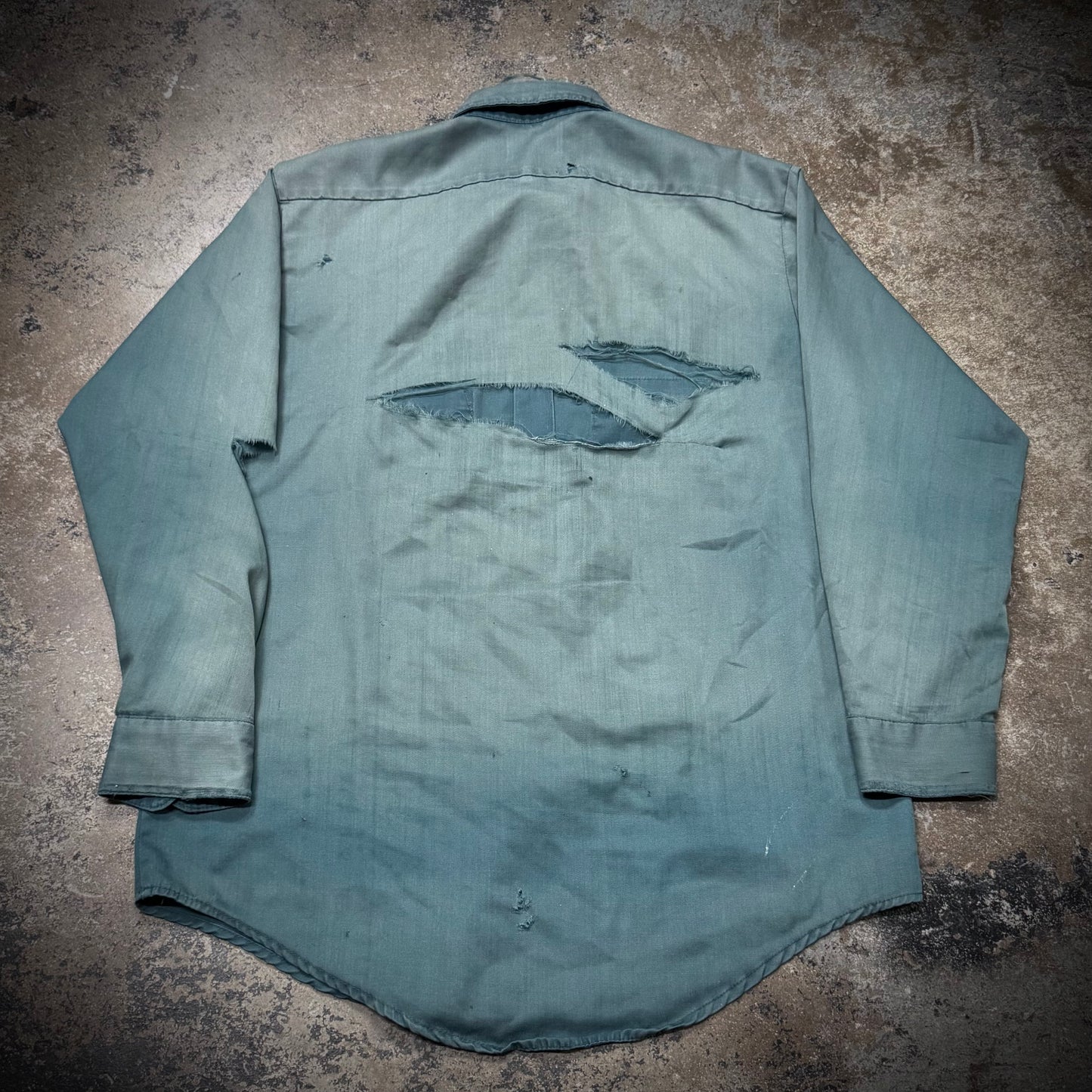 Vintage 60s Thrashed Pistachio L/S Work Shirt