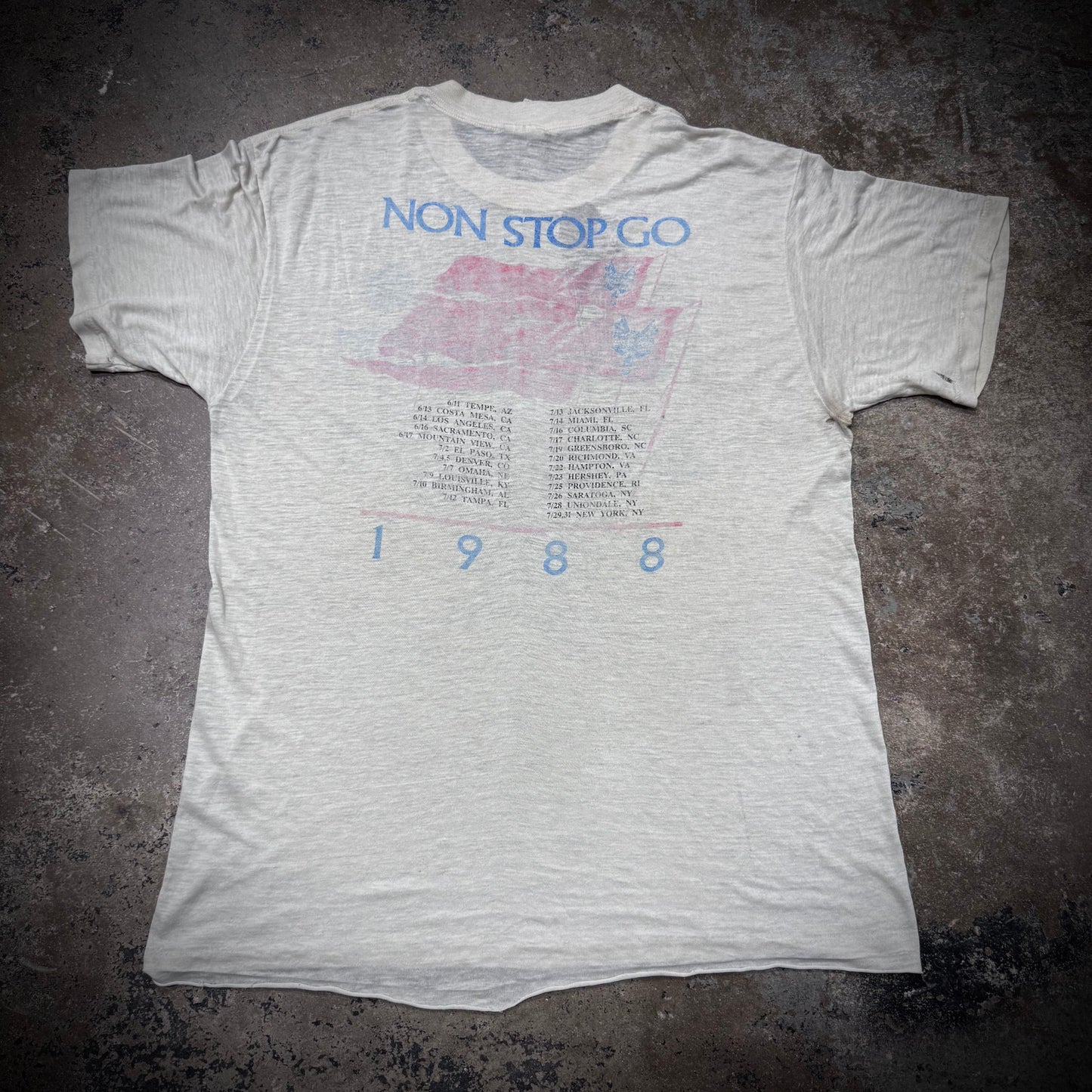 Vintage Faded 80s Robert Plant Tour Paper Thin Band Tee