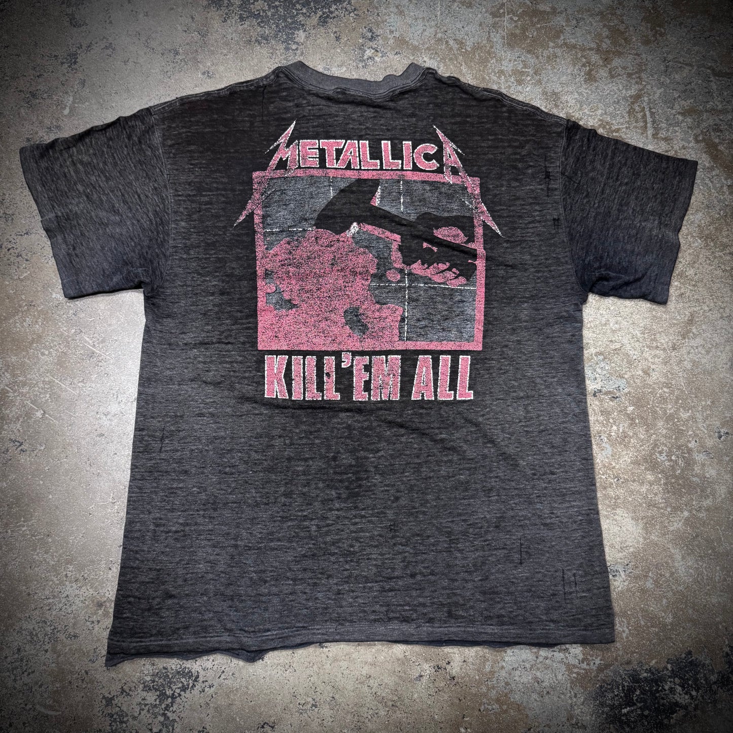 Vintage 80s Metallica Kill Em All Paper Thin Band Tee