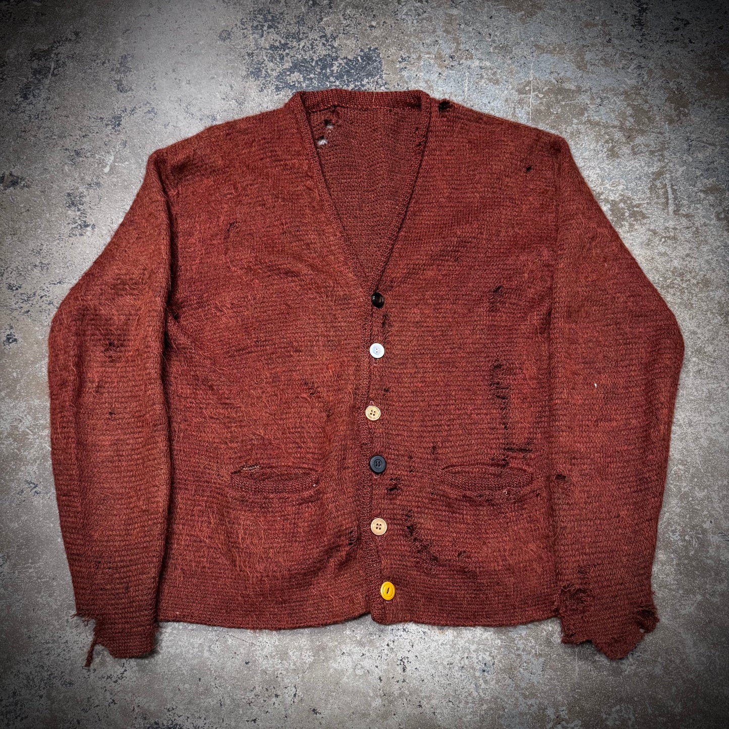 Vintage 50s Mismatched Button Mohair Cardigan