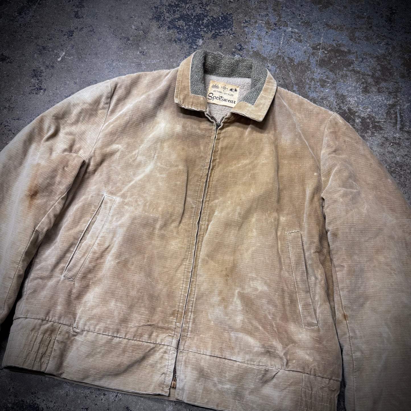 Vintage 50s Faded Tan Workwear Jacket
