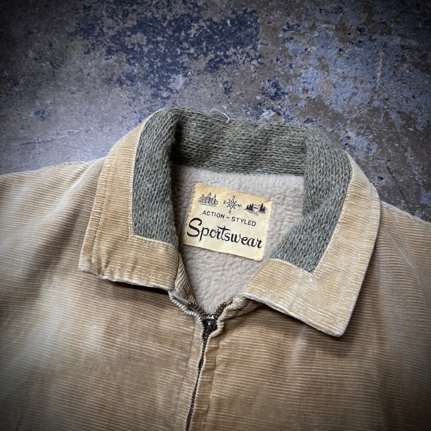 Vintage 50s Faded Tan Workwear Jacket